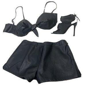 COPY - NWT Victoria’s Secret stretch vegan pleather faux leather shorts size me…